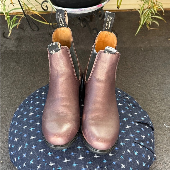 Blundstone Brown Metallic Leather Ankle Boots - Picture 2 of 10